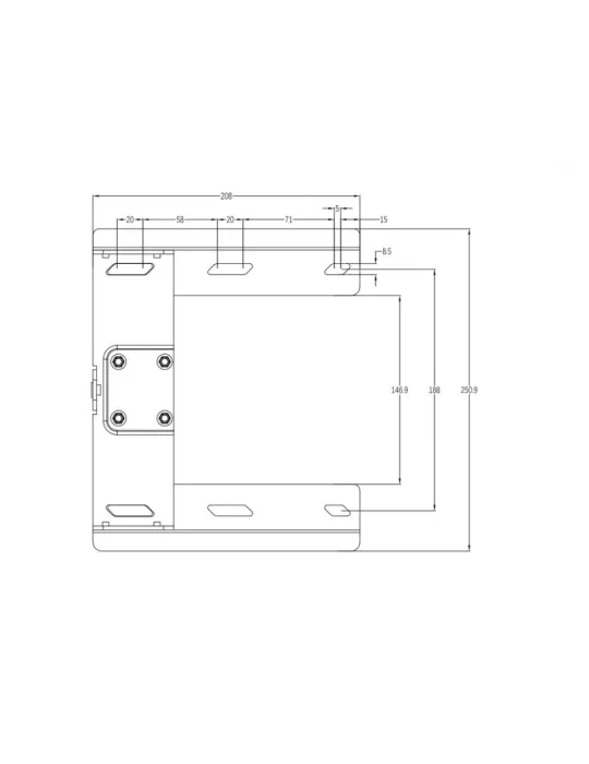 MULTIBRACKETS 6214 Support mural bras oscillant 180  Multibrackets Swing Arm 180 Degrees pour ecran 26 -47  - Max 25kg VESA MA