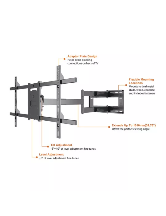 6539 Multibrackets Long Reach Arm 1010mm Ref   null MUL6539 | MusicGoodDeal
