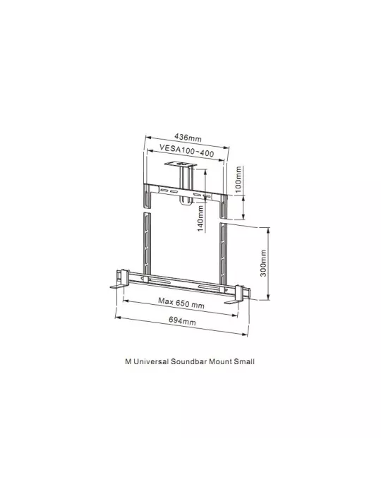MULTIBRACKETS 2869 Multibrackets SoundBar   Camera Holder Videokonferenz Multibrackets SoundBar   Camera Holder Small MULTIBRA