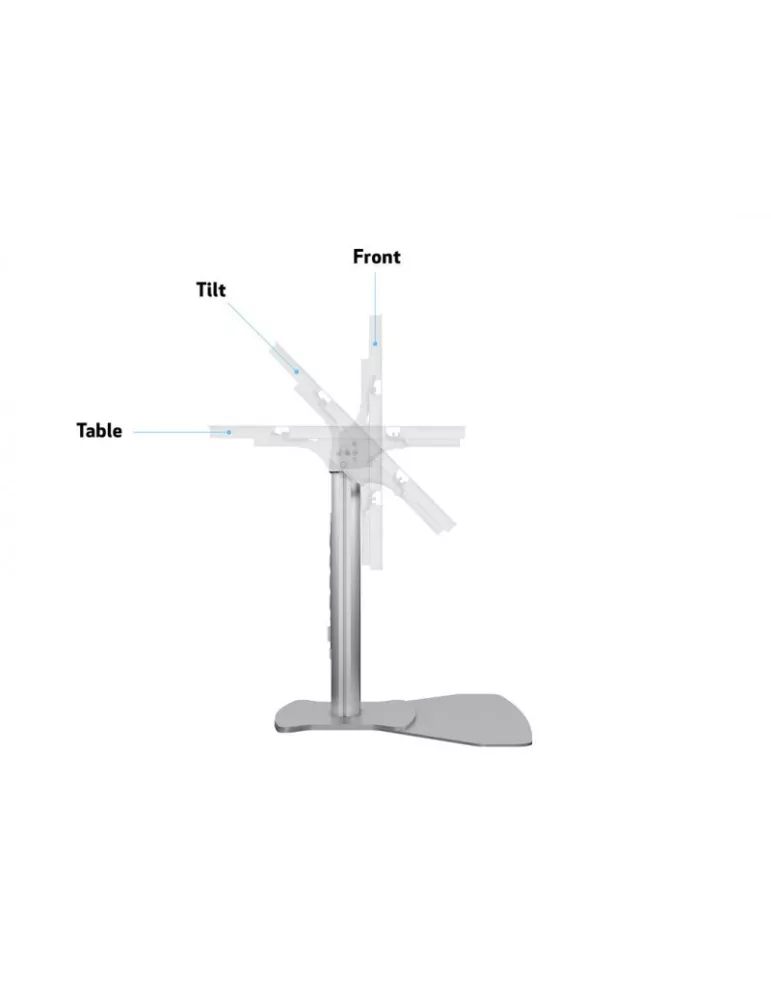 MULTIBRACKETS 6805 Bodenständer Multibrackets Display Stand 80 HD Floorbase Single Silver - Bildschirm 32 -55  VESA Max 700x40