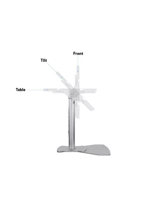 MULTIBRACKETS 6805 Support Sol Multibrackets Display Stand 80 HD Floorbase Single Silver - screen 32 -55  VESA Max 700x400 MUL