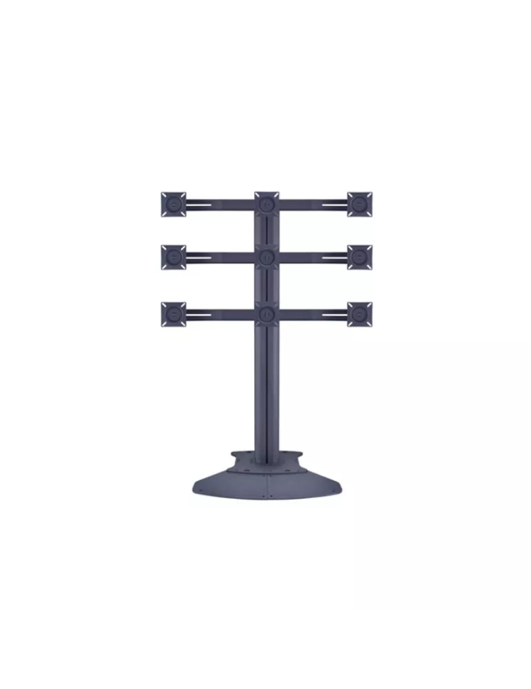 MULTIBRACKETS 6382 Support écran Multibrackets Public Display Stand Triple Screen Mount - 3 écrans 10"-24" VESA Max 100x100