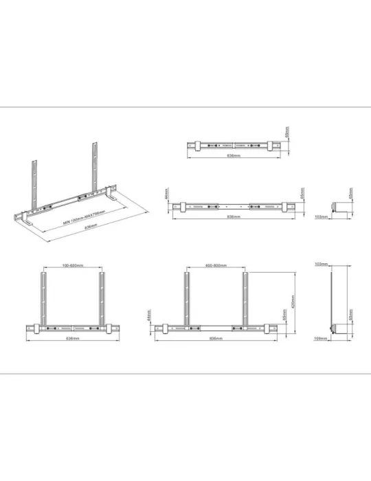 MULTIBRACKETS 7895 Soporte universal para barra de sonido Multibrackets 55 -110 MULTIBRACKETS MUL7895 | MusicGoodDeal