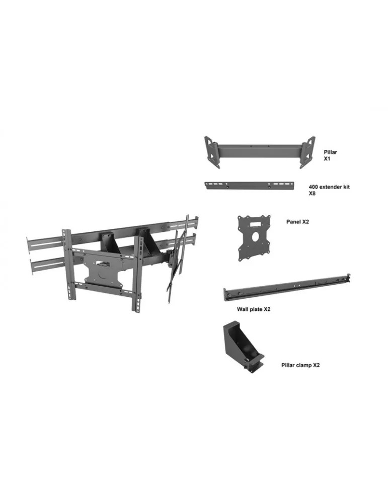 MULTIBRACKETS 0747 Soporte sobre rayo Multibrackets Store Shelf Mount Pro Dual - 2 pantallas 50 -55  VESA Max 400x400 MULTIBRA