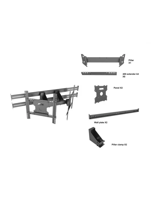 MULTIBRACKETS 0747 Support sur rayonnage Multibrackets Store Shelf Mount Pro Dual - 2 screens 50 -55  VESA Max 400x400 MULTIBR