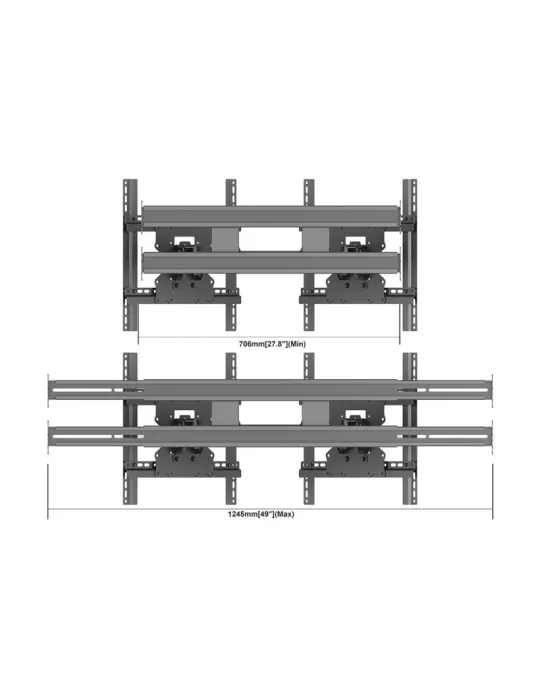 MULTIBRACKETS 0747 Soporte sobre rayo Multibrackets Store Shelf Mount Pro Dual - 2 pantallas 50 -55  VESA Max 400x400 MULTIBRA