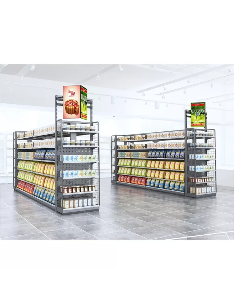 MULTIBRACKETS 0747 Support sur rayonnage Multibrackets Store Shelf Mount Pro Dual - 2 écrans 50"-55" VESA Max 400x400