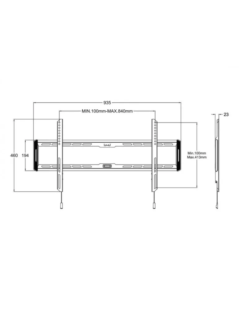 MULTIBRACKETS 1015 Support mural fix Multibrackets Universal Wallmount Fixed Large 800x400 Ref  MULTIBRACKETS MUL1015 | MusicG