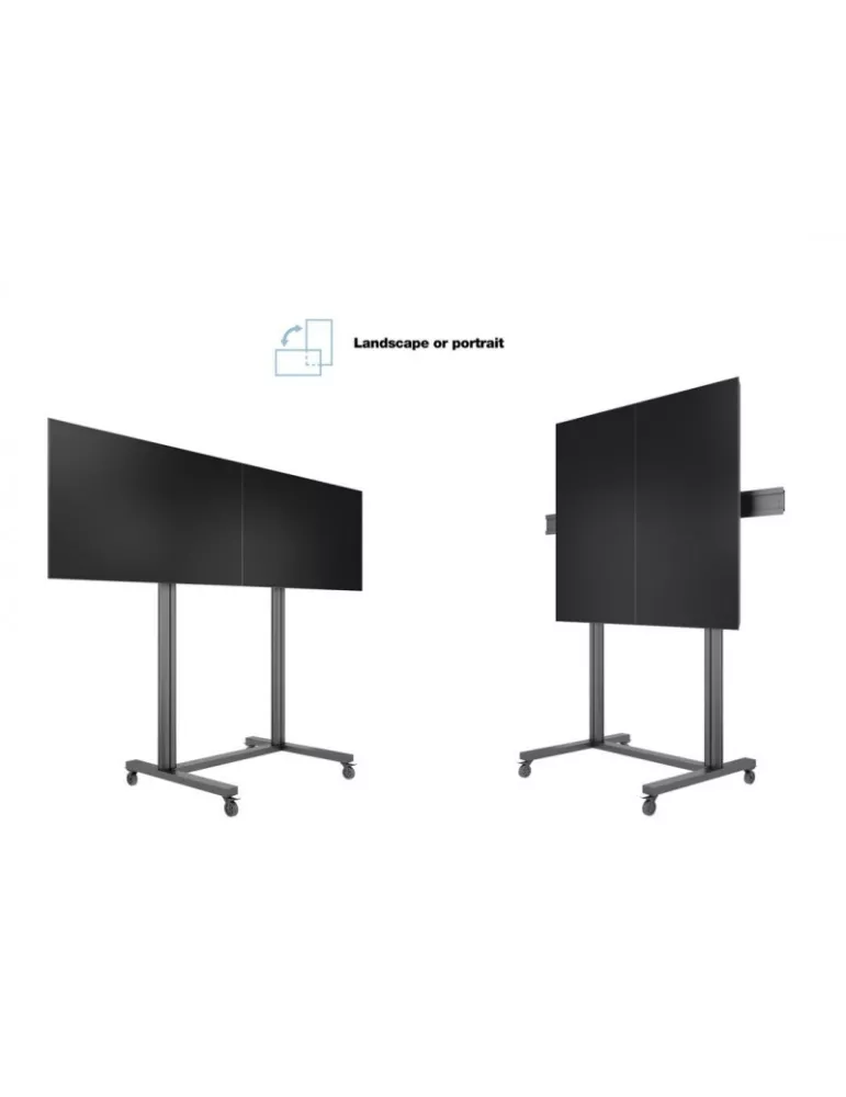 MULTIBRACKETS 3019 Support mobile Multibrackets Public Display Stand 210 Dual Black REF MULTIBRACKETS MUL3019 | MusicGoodDeal