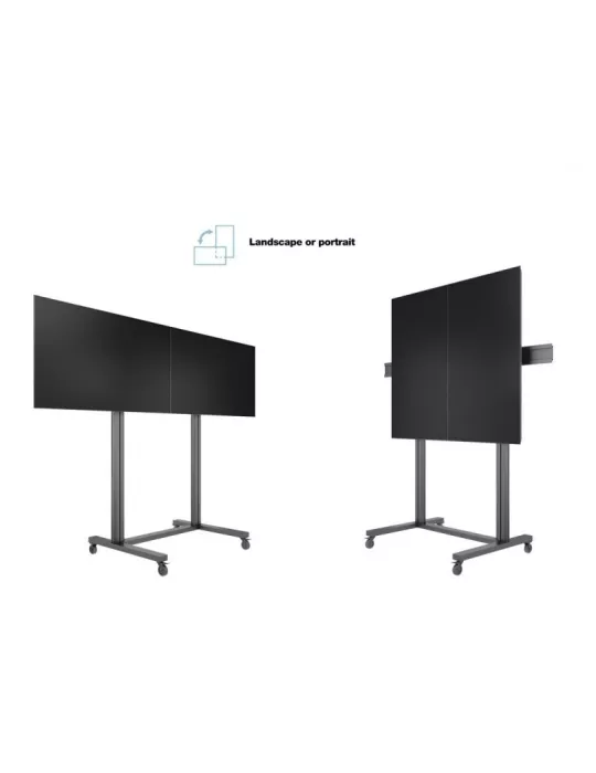 MULTIBRACKETS 3019 Support mobile Multibrackets Public Display Stand 210 Dual Black REF MULTIBRACKETS MUL3019 | MusicGoodDeal