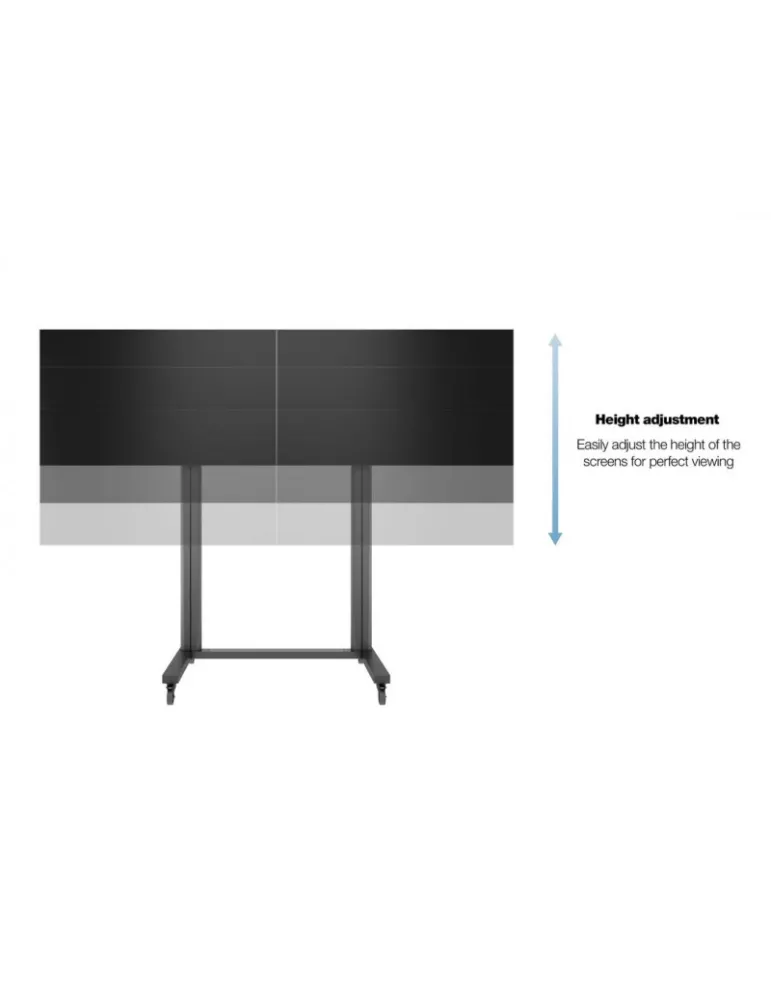 MULTIBRACKETS 3019 Support mobile Multibrackets Public Display Stand 210 Dual Black REF MULTIBRACKETS MUL3019 | MusicGoodDeal