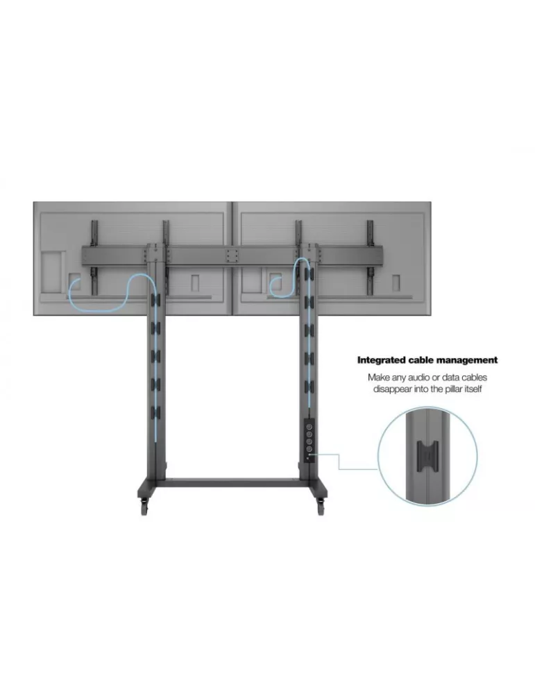 MULTIBRACKETS 3019 Soporte móvil Multibrackets Public Display Stand 210 Dual Negro REF MULTIBRACKETS MUL3019 | MusicGoodDeal