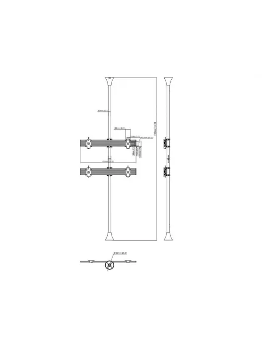 MULTIBRACKETS 2000 Boden-Decken-Halterung Multibrackets Floor to Ceiling Mount Pro MBFC2X2U-F100 - 4 Monitore 15 -32  VESA Max