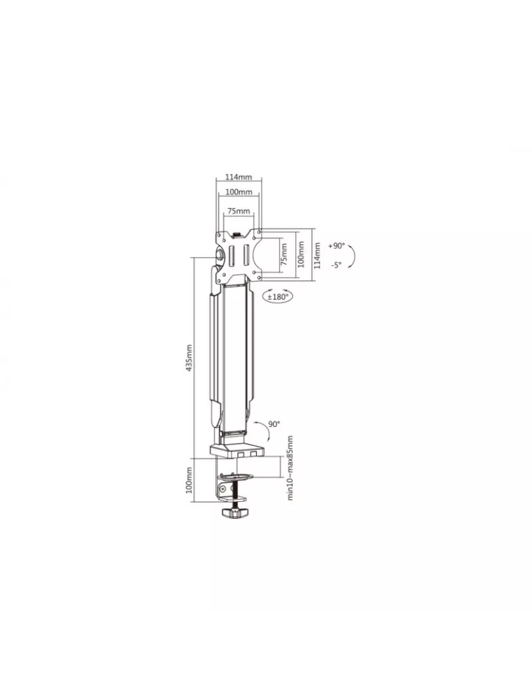 MULTIBRACKETS 9974 Articulated table stand Multibrackets Deskmount Slim Basic Single REF MULTIBRACKETS MUL9974 | MusicGoodDeal
