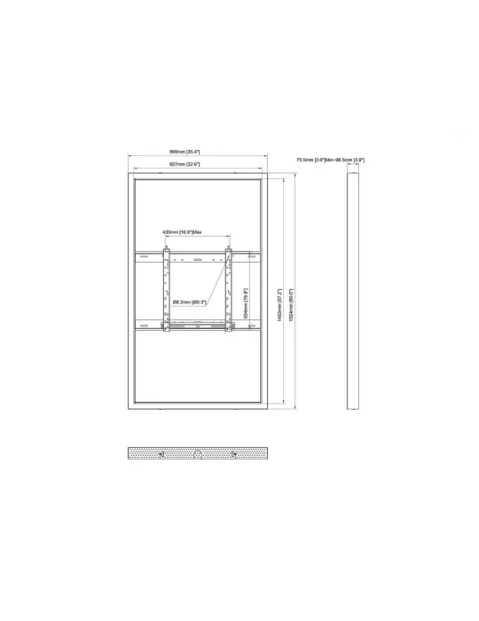 MULTIBRACKETS 1225 Secure wall-mounted frame Multibrackets PRO Series Enclosure 65   REF  MULTIBRACKETS MUL1225 | MusicGoodDea