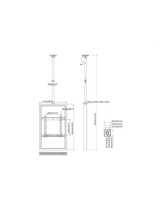 MULTIBRACKETS 3854 Caisson moniteur 50     accroche plafond Multibrackets Enclosure 50   REF  MULTIBRACKETS MUL3854 | MusicGoo