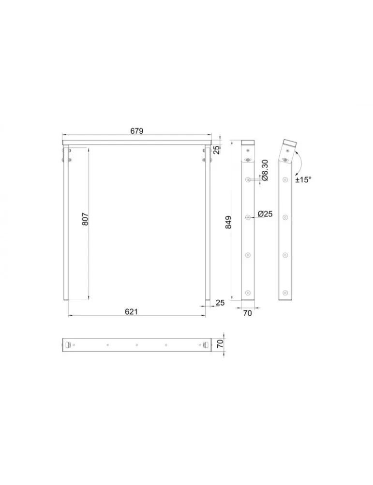 MULTIBRACKETS 7536 Support plafond en U Multibrackets Ceiling Mount Pro OM46N-D MULTIBRACKETS MUL7536 | MusicGoodDeal