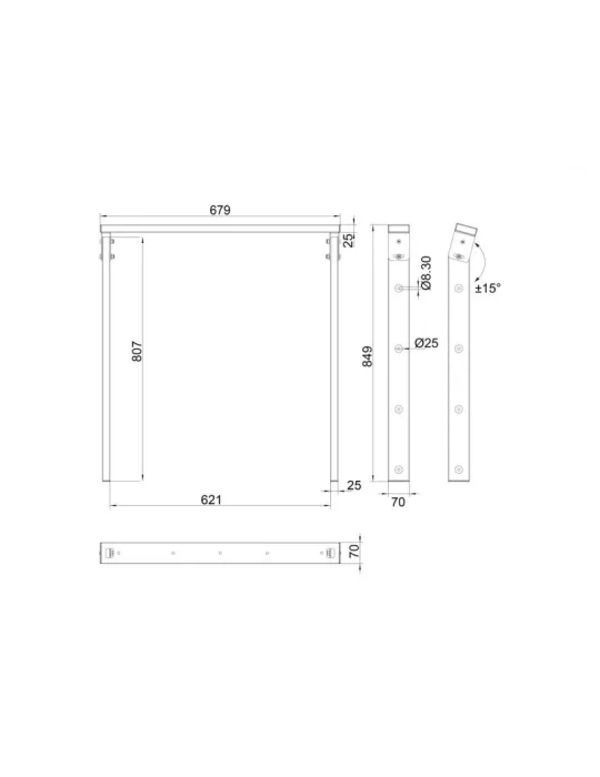 MULTIBRACKETS 7536 Support plafond en U Multibrackets Ceiling Mount Pro OM46N-D MULTIBRACKETS MUL7536 | MusicGoodDeal