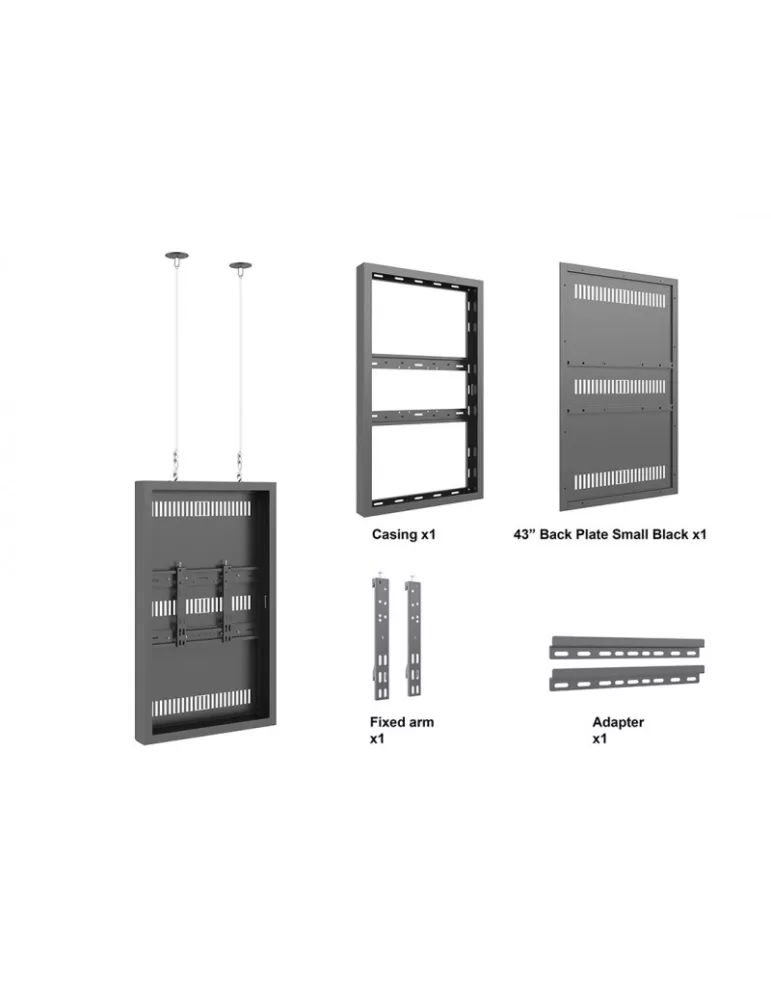MULTIBRACKETS 3670 Caisson avec elingues Multibrackets Enclosure Wire Small Black - écran 43''