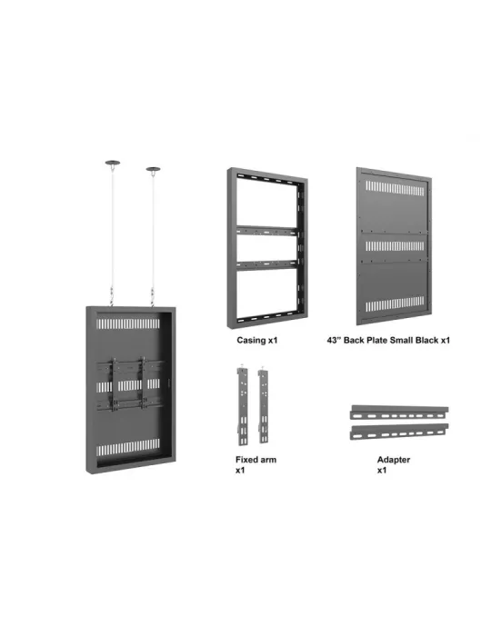 MULTIBRACKETS 3670 Caisson avec elingues Multibrackets Enclosure Wire Small Black - écran 43''