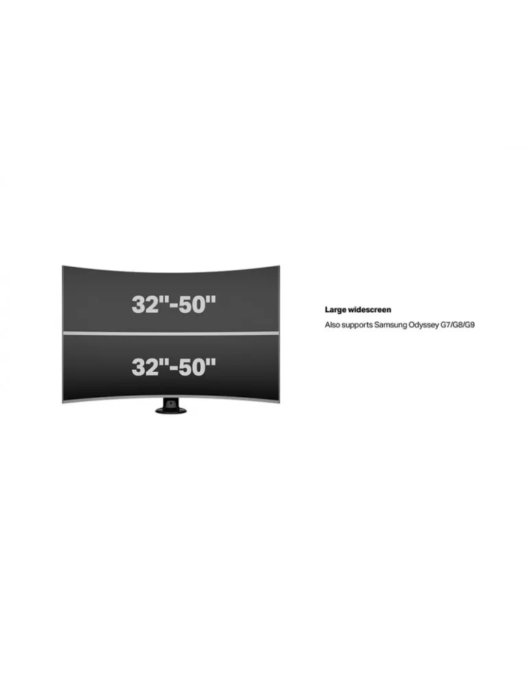 MULTIBRACKETS 8621 Soporte de mesa giratorio Multibrackets Base ojal HD - 2 pantallas 32 -50  VESA Max 100x100 MULTIBRACKETS M