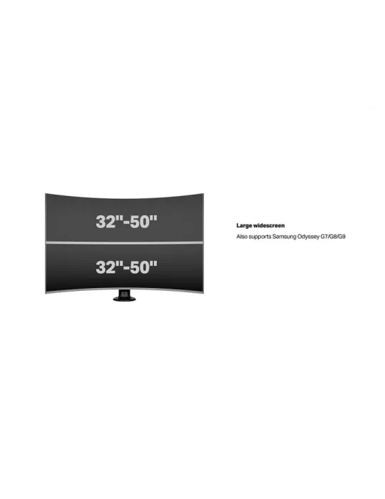 MULTIBRACKETS 8621 Rotating table stand Multibrackets Grommet Base HD - 2 screens 32 -50  VESA Max 100x100 MULTIBRACKETS MUL86