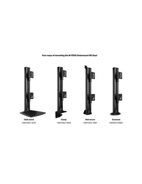 MULTIBRACKETS 8621 Support de table rotatif Multibrackets Grommet Base HD - 2 écran 32"-50" VESA Max 100x100