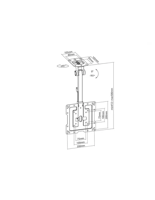 MULTIBRACKETS 3090 Faltbare Deckenhalterung Multibrackets M VESA Flip Down Large max REF  MULTIBRACKETS MUL3090 | MusicGoodDea
