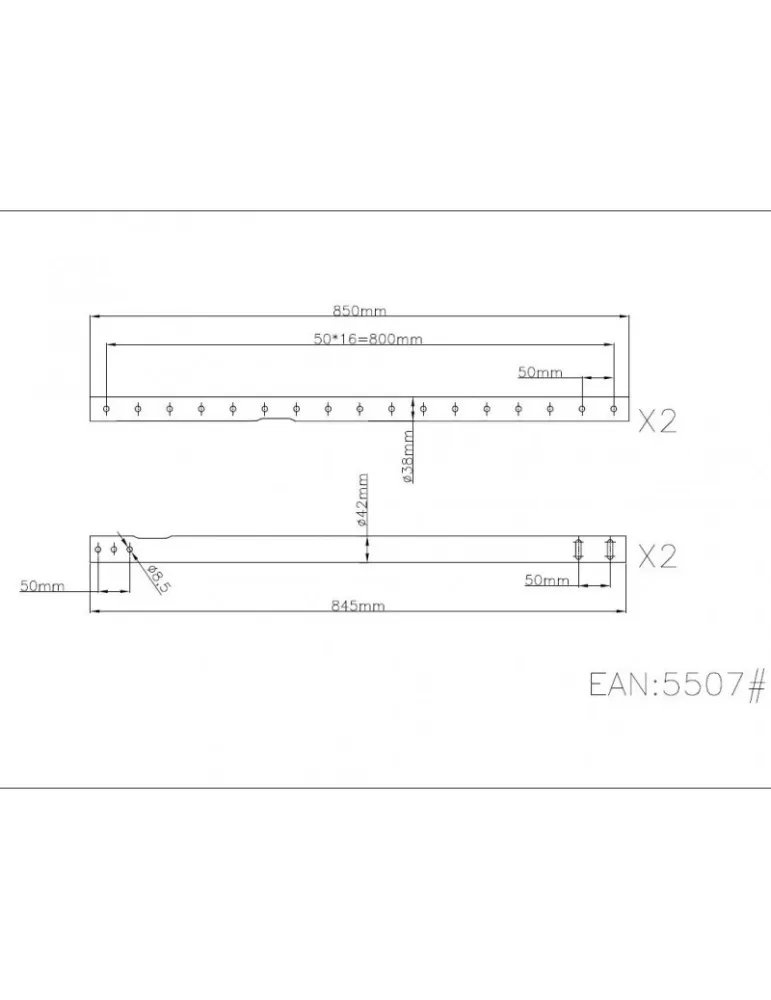 MULTIBRACKETS 5507 Extension support plafond Multibrackets Extension Pipe Ceilingmount 3000mm MULTIBRACKETS MUL5507 | MusicGoo