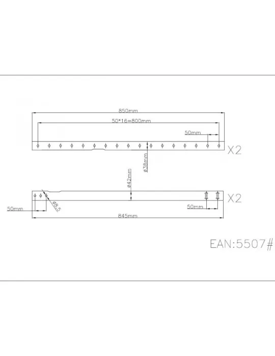 MULTIBRACKETS 5507 Extension support plafond Multibrackets Extension Pipe Ceilingmount 3000mm MULTIBRACKETS MUL5507 | MusicGoo