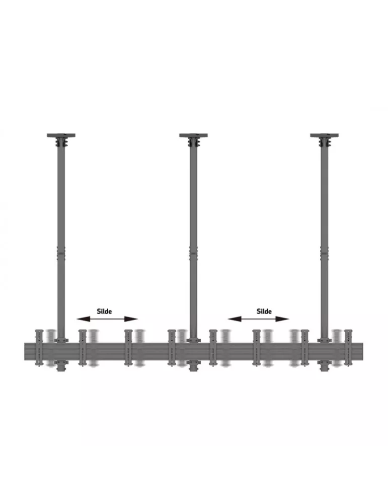 MULTIBRACKETS 2277 Deckenhalterung Menuboard Multibrackets MBC4X1U Ceiling Mount Pro - 4 Bildschirme 30 -42  VESA Max 200x200