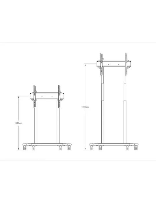 MULTIBRACKETS 8564 Motorisierte Bodenständer FloorBase 60kg - 37  - 90  - Vesa Max 600x400 MULTIBRACKETS MUL8564 | MusicGoodDe