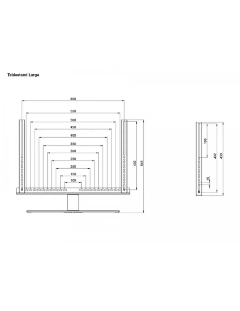 MULTIBRACKETS 1305 Multibrackets extension bar kit VESA Turn   Motorized Tablestand 600x700 MULTIBRACKETS MUL1305 | MusicGoodD