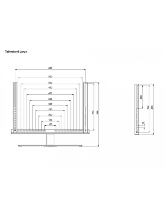 MULTIBRACKETS 1305 Multibrackets extension bar kit VESA Turn   Motorized Tablestand 600x700 MULTIBRACKETS MUL1305 | MusicGoodD