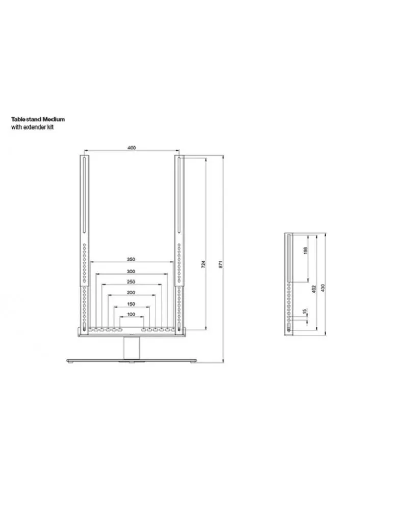 MULTIBRACKETS 1305 Multibrackets extension bar kit VESA Turn   Motorized Tablestand 600x700 MULTIBRACKETS MUL1305 | MusicGoodD