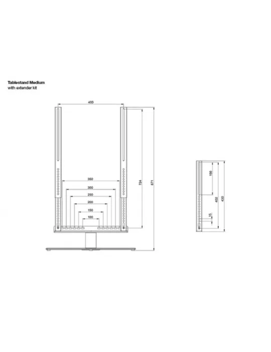 MULTIBRACKETS 1305 Kit de barra de extensión Multibrackets VESA Turn   Motorized Tablestand 600x700 MULTIBRACKETS MUL1305 | Mu