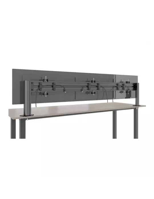 MULTIBRACKETS 5957 Support de table Multibrackets Deskmount Colonne Pro 3x1 MBDM3x1U - 3 écrans 32" VESA Max 100x100