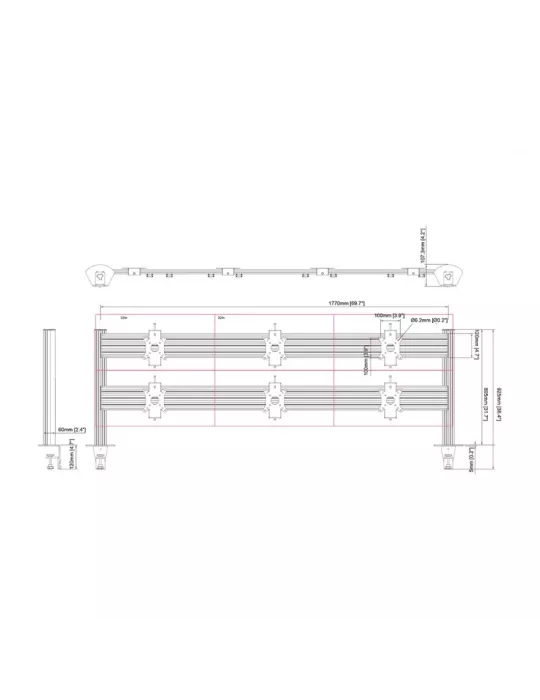 MULTIBRACKETS 5551 6-screen table stand Deskmount Column Pro 3x2 MBDM3x2U REF  MULTIBRACKETS MUL5551 | MusicGoodDeal