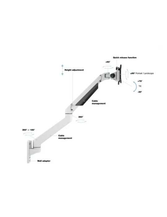 MULTIBRACKETS 1034 Tischhalterung Multibrackets Gas Lift Arm Wall Single für Bildschirm 15 - 32  Belastung 10Kg Vesa Max 100x1