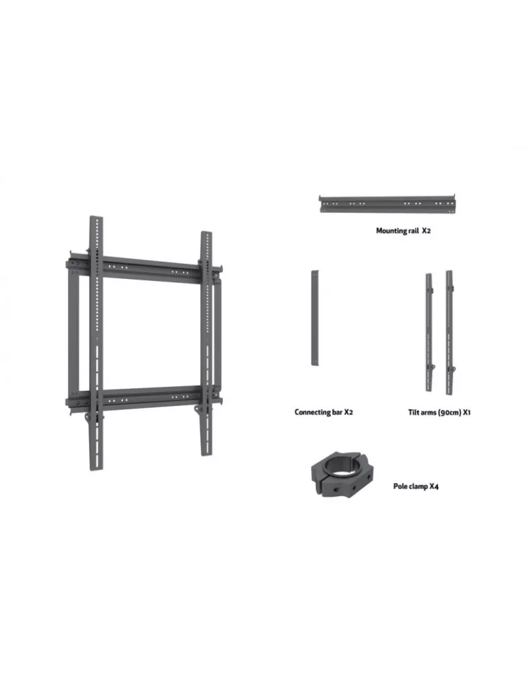 MULTIBRACKETS 8854 Multibracket-Halterung Dual Pole-Halterung 600X900 - Bildschirm 55 -75  VESA Max 600x900 MULTIBRACKETS MUL8