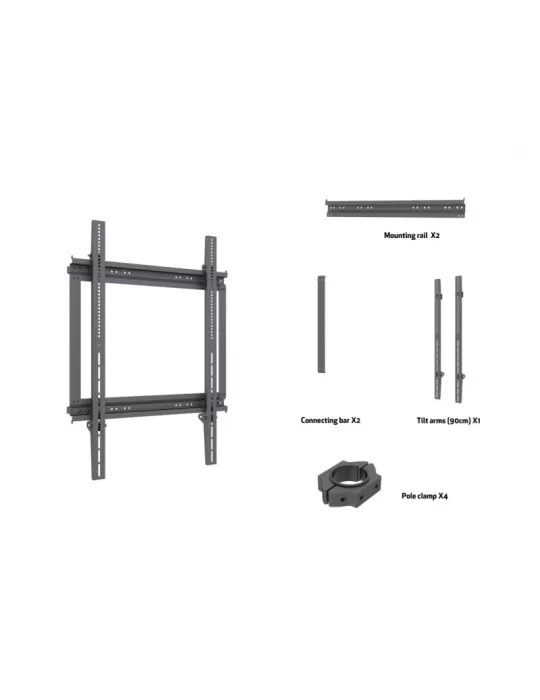 MULTIBRACKETS 8854 Multibracket-Halterung Dual Pole-Halterung 600X900 - Bildschirm 55 -75  VESA Max 600x900 MULTIBRACKETS MUL8