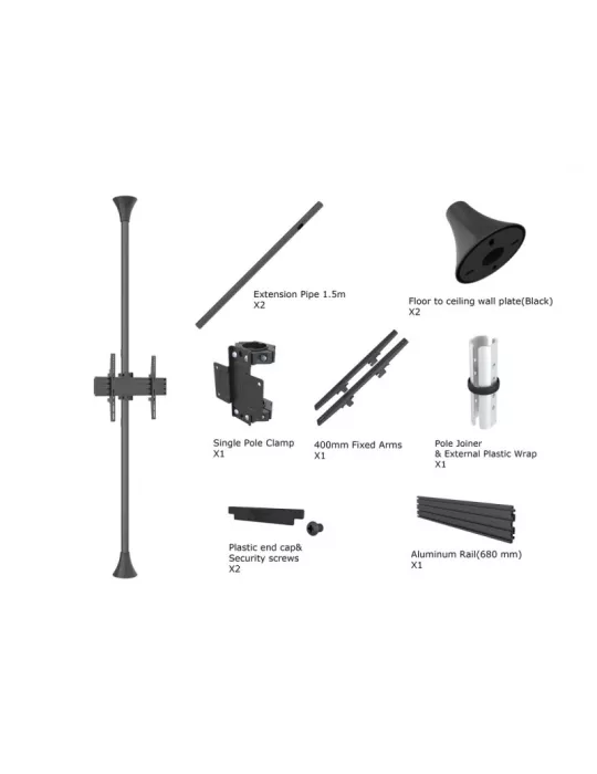 MULTIBRACKETS 3620 Support sol-plafond Multibrackets Floor to ceiling Mount MBFC1U REF  MULTIBRACKETS MUL3620 | MusicGoodDeal