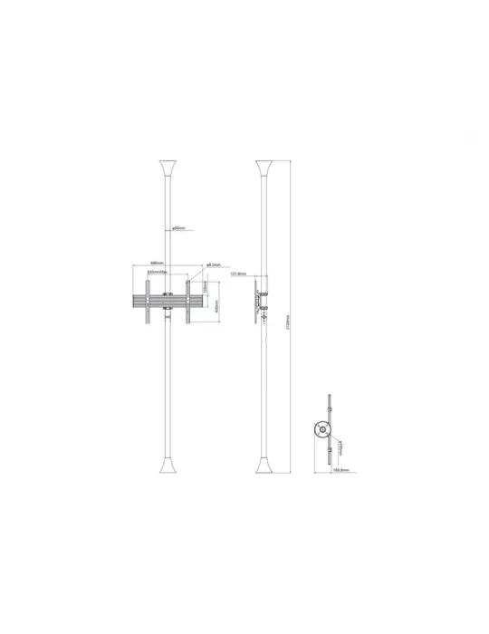 MULTIBRACKETS 3620 Boden-Decken-Halterung Multibrackets Floor to ceiling Mount MBFC1U REF  MULTIBRACKETS MUL3620 | MusicGoodDe