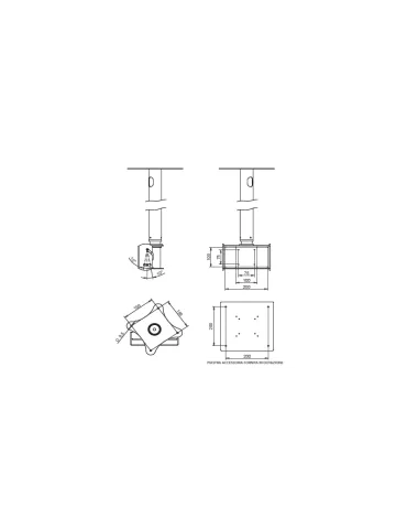 EUROMET 08614 Deckenhalterung Bildschirm Vesa Max 200x200 EUROMET EUR08614 | MusicGoodDeal 2
