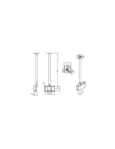 EUROMET 13400 Deckenhalterung Leinwand Vesa Max 200x100 EUROMET EUR13400 | MusicGoodDeal 2