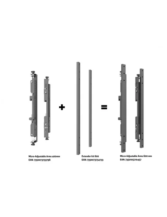 MULTIBRACKETS 4967 Multibrackets Wallmount Pro MBW1U 1000 Fixed - 65 -120  screen VESA Max 1000x600 MULTIBRACKETS MUL4967 | Mu
