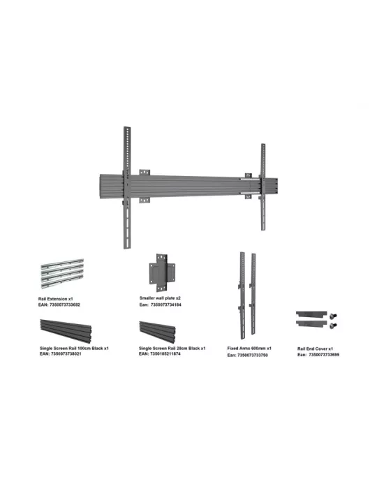 MULTIBRACKETS 4967 Multibrackets Wallmount Pro MBW1U 1000 Fixed - 65 -120  screen VESA Max 1000x600 MULTIBRACKETS MUL4967 | Mu
