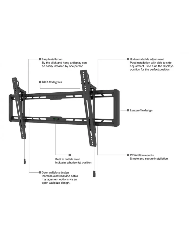 MULTIBRACKETS 6572 Multibrackets Universal Wallmount Tilt Large - 40 -86  screen VESA Max 800x400 MULTIBRACKETS MUL6572 | Musi
