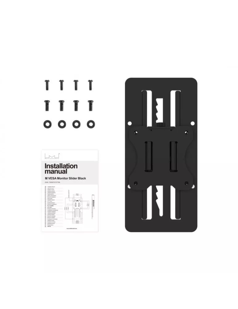 MULTIBRACKETS 7796 VESA extension for table mount Multibrackets VESA Monitor Slider Black 13  - 27  screen Load 8 kg MULTIBRAC