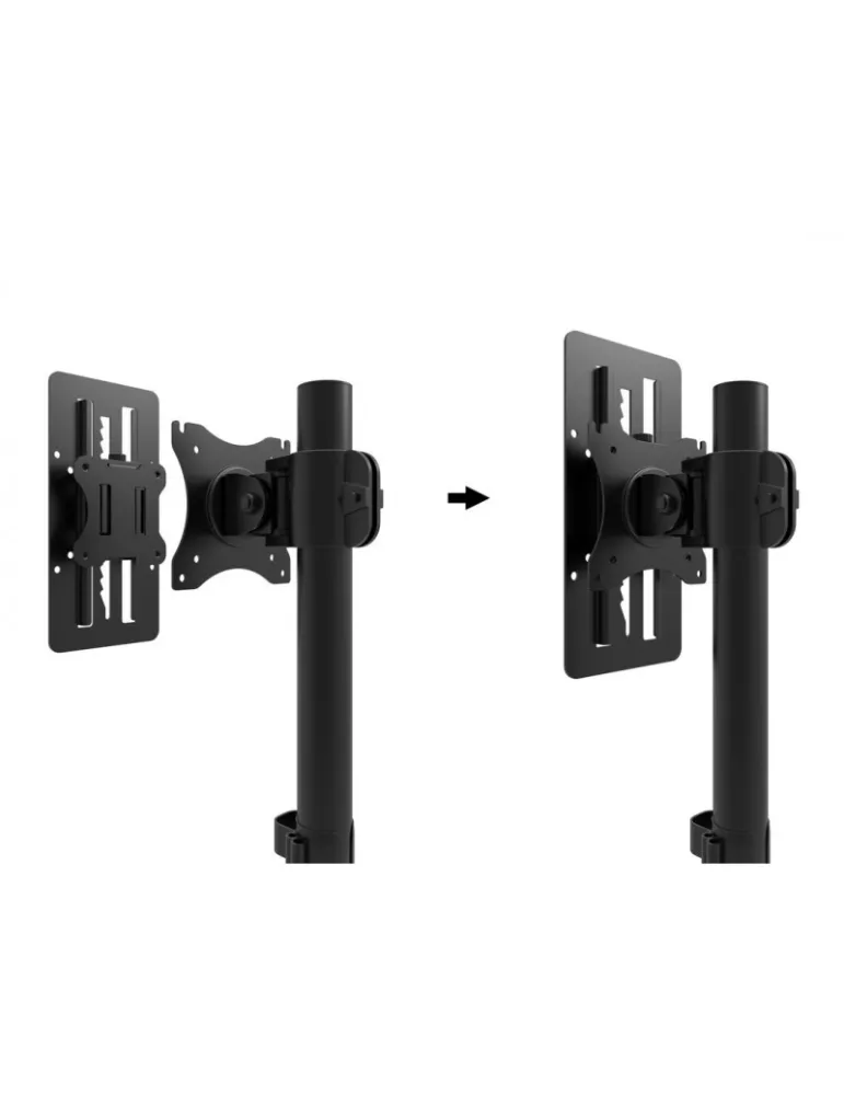 MULTIBRACKETS 7796 VESA extension for table mount Multibrackets VESA Monitor Slider Black 13  - 27  screen Load 8 kg MULTIBRAC
